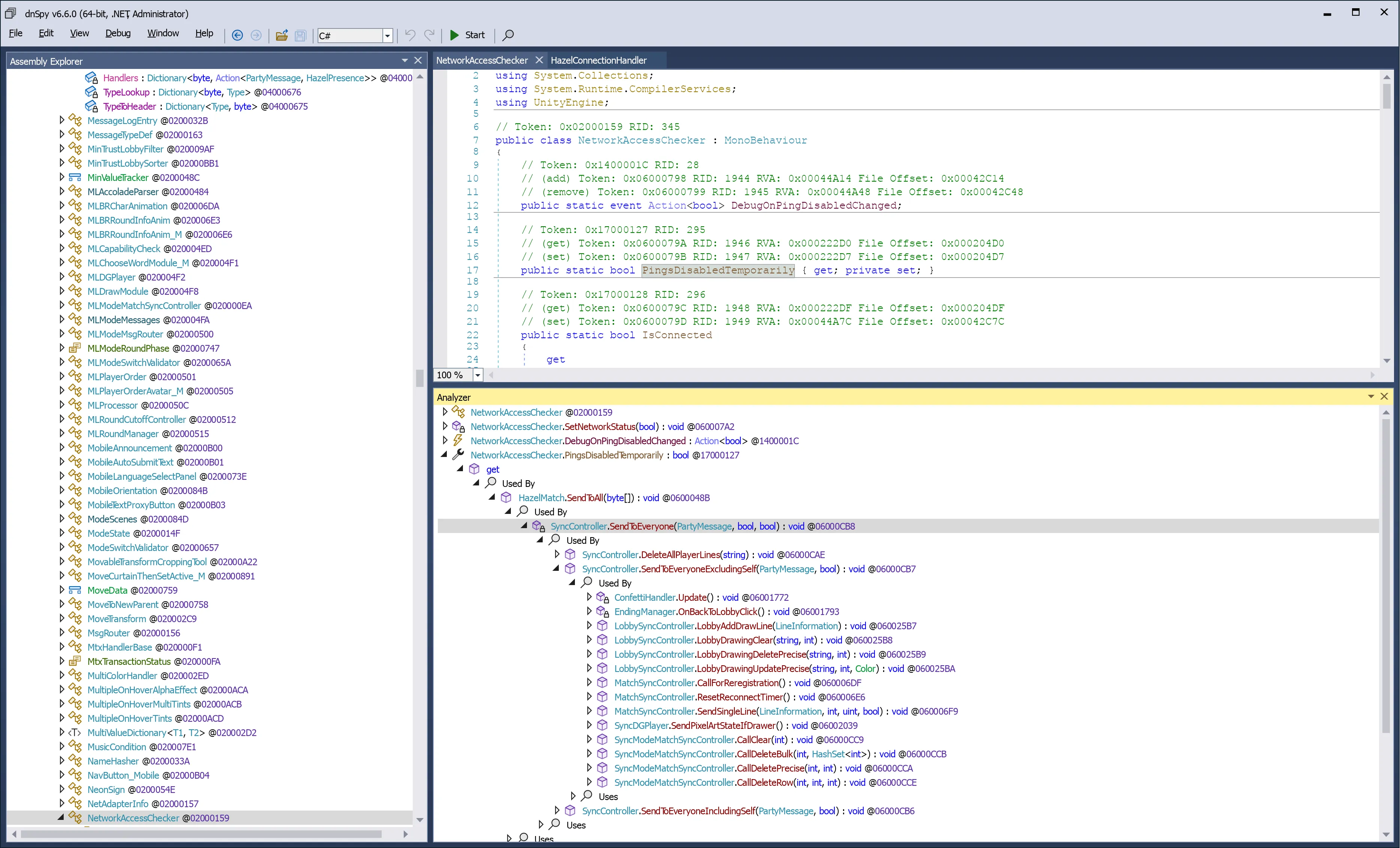 妳看這個叫做 NetworkAccessChecker 的 Class
